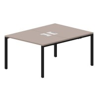 Strike STN2TL128 TRNR (Тортора/Черный) Составной стол на 2 рабочих места, 2 металлических аутлета