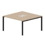 Strike STN2TL147 OWNR (Светлый дуб/Черный) Составной стол на 2 рабочих места, 2 металлических аутлета
