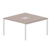 Strike STN2TL147 TRBL (Тортора/Белый) Составной стол на 2 рабочих места, 2 металлических аутлета