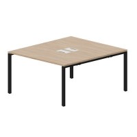 Strike STN2TL148 OWNR (Светлый дуб/Черный) Составной стол на 2 рабочих места, 2 металлических аутлета