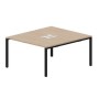 Strike STN2TL148 OWNR (Светлый дуб/Черный) Составной стол на 2 рабочих места, 2 металлических аутлета