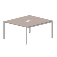 Strike STN2TL148 TRAL (Тортора/Алюминий) Составной стол на 2 рабочих места, 2 металлических аутлета