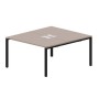 Strike STN2TL148 TRNR (Тортора/Черный) Составной стол на 2 рабочих места, 2 металлических аутлета