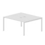 Strike STN2TL167 BLBL (Белый/Белый) Составной стол на 2 рабочих места, 2 металлических аутлета