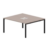 Strike STN2TL167 TRNR (Тортора/Черный) Составной стол на 2 рабочих места, 2 металлических аутлета