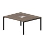 Strike STN2TL167 WNNR (Орех/Черный) Составной стол на 2 рабочих места, 2 металлических аутлета