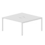 Strike STN2TL168 BLBL (Белый/Белый) Составной стол на 2 рабочих места, 2 металлических аутлета