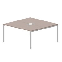 Strike STN2TL168 TRAL (Тортора/Алюминий) Составной стол на 2 рабочих места, 2 металлических аутлета