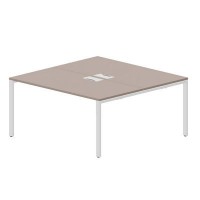 Strike STN2TL168 TRBL (Тортора/Белый) Составной стол на 2 рабочих места, 2 металлических аутлета