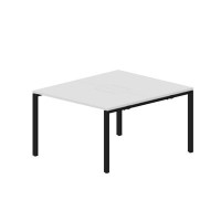 Strike STN2TM127 BLNR (Белый/Черный) Составной стол на 2 рабочих места, меламиновые аутлеты