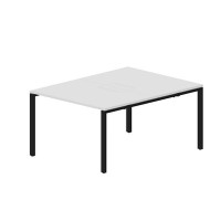 Strike STN2TM128 BLNR (Белый/Черный) Составной стол на 2 рабочих места, меламиновые аутлеты