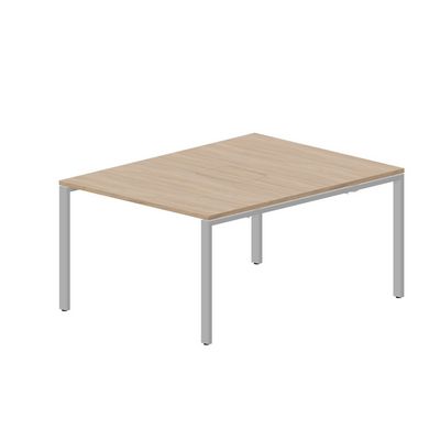 Strike STN2TM128 OWAL (Светлый дуб/Алюминий) Составной стол на 2 рабочих места, меламиновые аутлеты