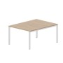 Strike STN2TM128 OWBL (Светлый дуб/Белый) Составной стол на 2 рабочих места, меламиновые аутлеты