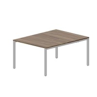 Strike STN2TM128 WNAL (Орех/Алюминий) Составной стол на 2 рабочих места, меламиновые аутлеты