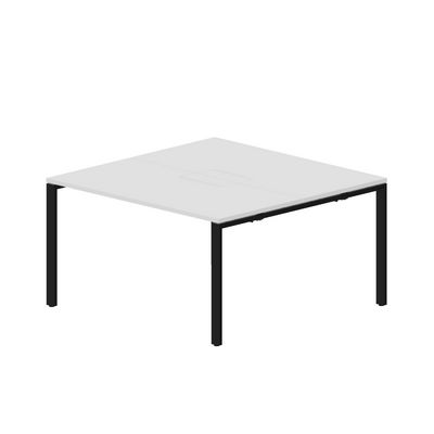 Strike STN2TM147 BLNR (Белый/Черный) Составной стол на 2 рабочих места, меламиновые аутлеты