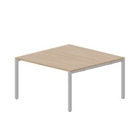 Strike STN2TM147 OWAL (Светлый дуб/Алюминий) Составной стол на 2 рабочих места, меламиновые аутлеты