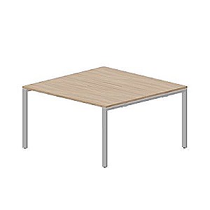 Страйк STN2TM147 OWAL (Светлый дуб/Алюминий) Составной стол на 2 рабочих места, меламиновые аутлеты