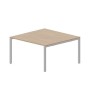 Strike STN2TM147 OWAL (Светлый дуб/Алюминий) Составной стол на 2 рабочих места, меламиновые аутлеты
