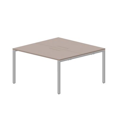 Strike STN2TM147 TRAL (Тортора/Алюминий) Составной стол на 2 рабочих места, меламиновые аутлеты