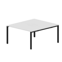 Strike STN2TM148 BLNR (Белый/Черный) Составной стол на 2 рабочих места, меламиновые аутлеты