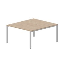 Strike STN2TM148 OWAL (Светлый дуб/Алюминий) Составной стол на 2 рабочих места, меламиновые аутлеты