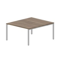 Strike STN2TM148 WNAL (Орех/Алюминий) Составной стол на 2 рабочих места, меламиновые аутлеты