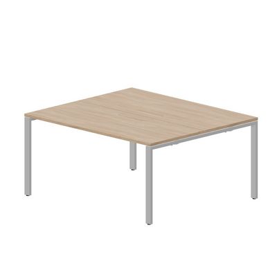 Strike STN2TM167 OWAL (Светлый дуб/Алюминий) Составной стол на 2 рабочих места, меламиновые аутлеты