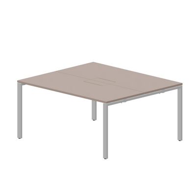 Strike STN2TM167 TRAL (Тортора/Алюминий) Составной стол на 2 рабочих места, меламиновые аутлеты