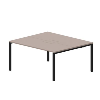 Strike STN2TM167 TRNR (Тортора/Черный) Составной стол на 2 рабочих места, меламиновые аутлеты