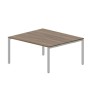 Strike STN2TM167 WNAL (Орех/Алюминий) Составной стол на 2 рабочих места, меламиновые аутлеты