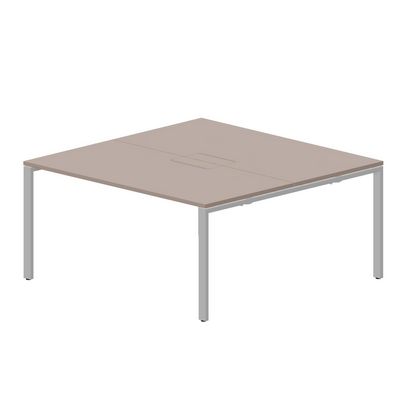 Strike STN2TM168 TRAL (Тортора/Алюминий) Составной стол на 2 рабочих места, меламиновые аутлеты