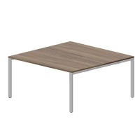 Strike STN2TM168 WNAL (Орех/Алюминий) Составной стол на 2 рабочих места, меламиновые аутлеты