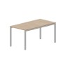 Strike STN2TS088 OWAL (Светлый дуб/Алюминий) Составной стол на 2 рабочих места