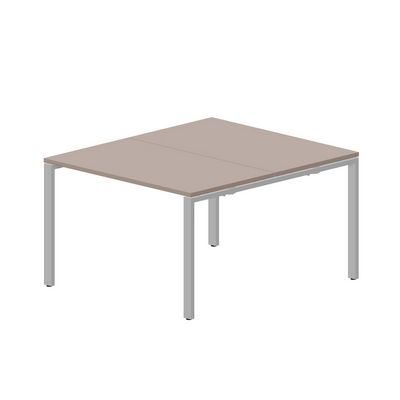 Strike STN2TS127 TRAL (Тортора/Алюминий) Составной стол на 2 рабочих места