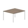 Strike STN2TS127 WNBL (Орех/Белый) Составной стол на 2 рабочих места