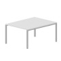 Strike STN2TS128 BLAL (Белый/Алюминий) Составной стол на 2 рабочих места