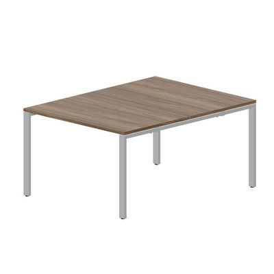 Strike STN2TS128 WNAL (Орех/Алюминий) Составной стол на 2 рабочих места