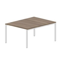 Strike STN2TS128 WNBL (Орех/Белый) Составной стол на 2 рабочих места