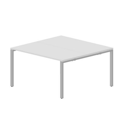 Strike STN2TS147 BLAL (Белый/Алюминий) Составной стол на 2 рабочих места