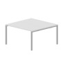 Strike STN2TS147 BLAL (Белый/Алюминий) Составной стол на 2 рабочих места