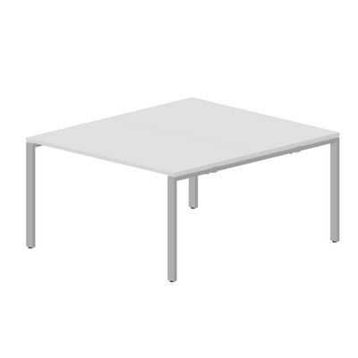Strike STN2TS148 BLAL (Белый/Алюминий) Составной стол на 2 рабочих места