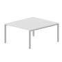 Strike STN2TS148 BLAL (Белый/Алюминий) Составной стол на 2 рабочих места