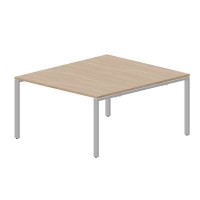 Strike STN2TS148 OWAL (Светлый дуб/Алюминий) Составной стол на 2 рабочих места