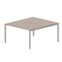 Strike STN2TS148 TRAL (Тортора/Алюминий) Составной стол на 2 рабочих места