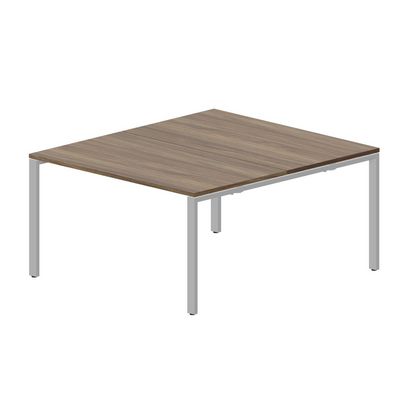 Strike STN2TS148 WNAL (Орех/Алюминий) Составной стол на 2 рабочих места