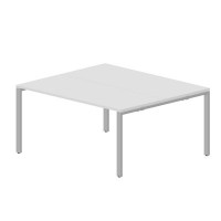 Strike STN2TS167 BLAL (Белый/Алюминий) Составной стол на 2 рабочих места