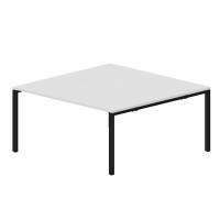 Strike STN2TS168 BLNR (Белый/Черный) Составной стол на 2 рабочих места