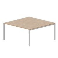 Strike STN2TS168 OWAL (Светлый дуб/Алюминий) Составной стол на 2 рабочих места
