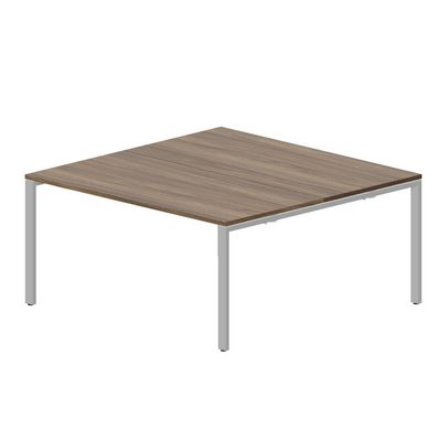 Strike STN2TS168 WNAL (Орех/Алюминий) Составной стол на 2 рабочих места
