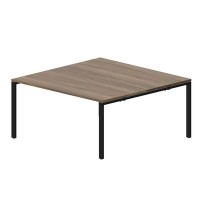 Strike STN2TS168 WNNR (Орех/Черный) Составной стол на 2 рабочих места